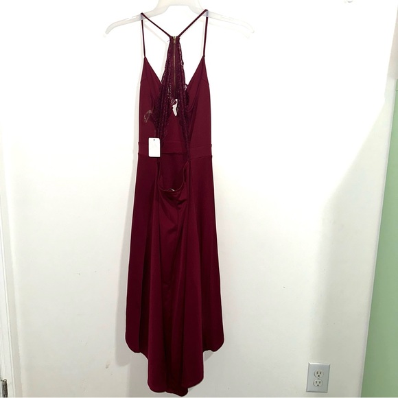 🌷5/$20 NWT Charlotte Russe Burgundy Maxi Dress - Picture 5 of 5